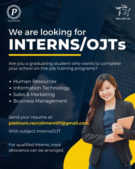 We are looking for OJTs .